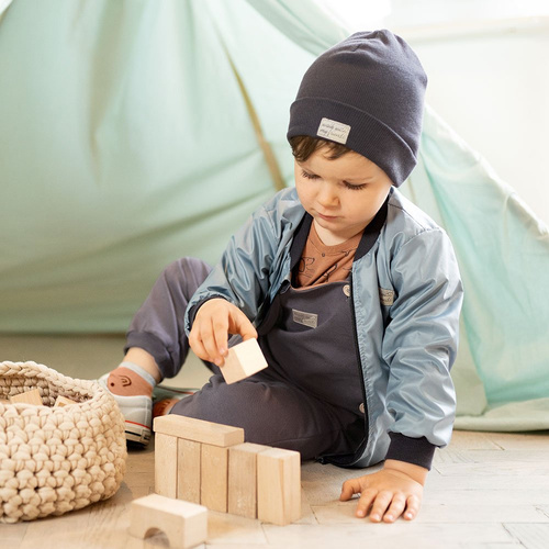 Kurtka bomberka na zamek Lazy Days Ewa Klucze - niebieski