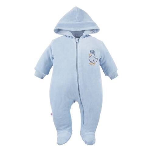 Pajac z kapturem Little Ducks Eevi -  niebieski