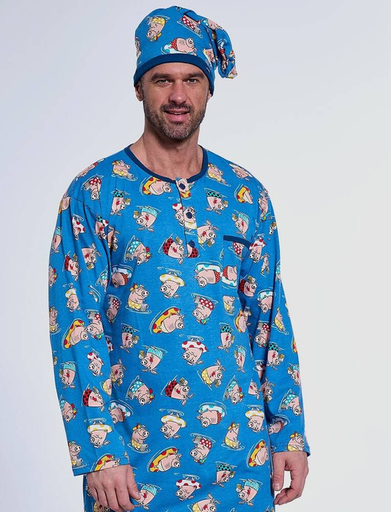 Koszula męska 110/33 Cornette niebieski