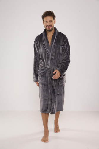 Szlafrok męski 716 Rafael De lafense - grafit