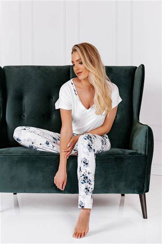 Piżama damska Lucy Momenti Per Me white