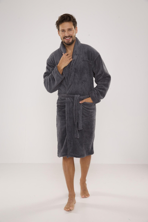 811 Plusz szlafrok męski De Lafense - szary