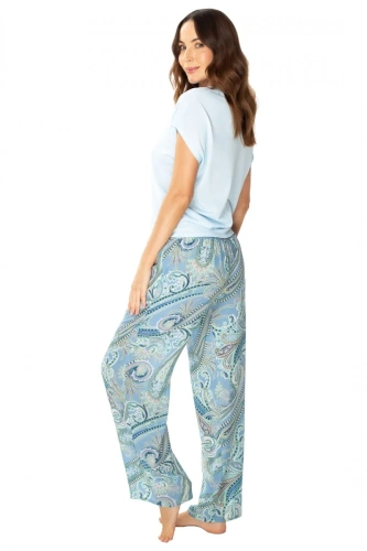 Piżama damska 86634 Laguna Mewa niebieski druk