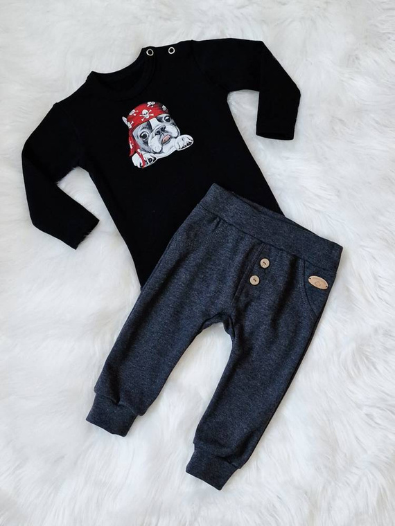 Body z długim rękawem Pirat Bambarillo czarny