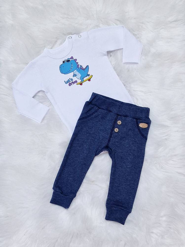 Body z długim rękawem Let's Drive Bambarillo biały