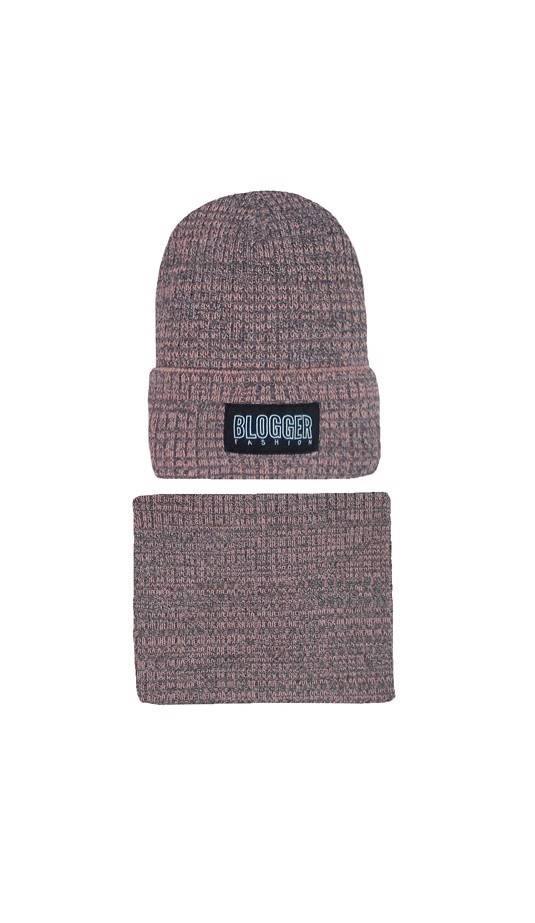 44-536 Komplet Dziecięcy Czapka + Komin a AJS mix-kolor