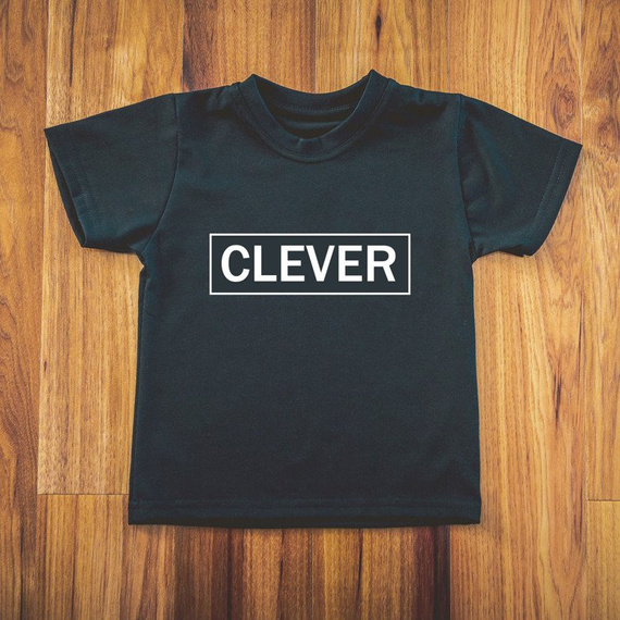 Koszulka dziecięca krótki rękaw "Clever" Moocha biały