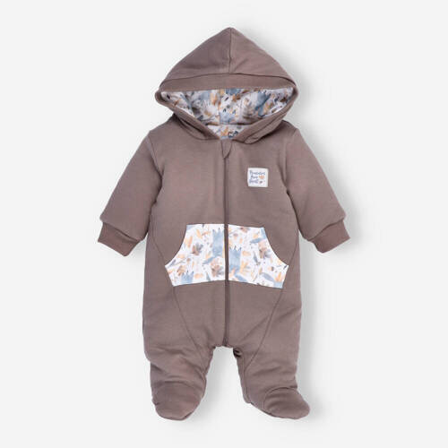 Kombinezon z bawełny organicznej Skarby Jesieni Nini brązowy