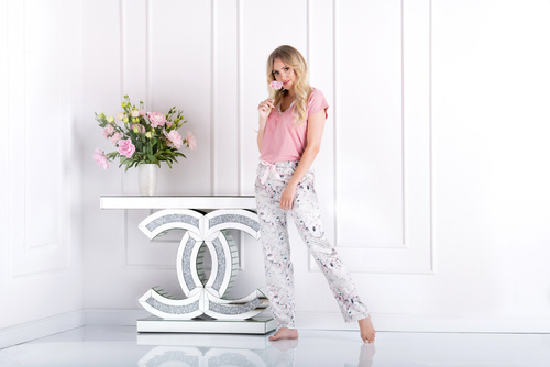 Piżama damska Spa Garden Momenti Per Me pink-grey 