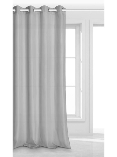 Zasłona gotowa na przelotkach Viva do salonu Spod Igły i Nitki srebrny