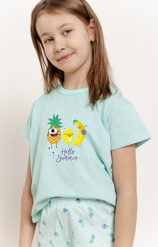 Piżama dla dziewczynki 3384, 3385 Sweety Taro - turkusowa