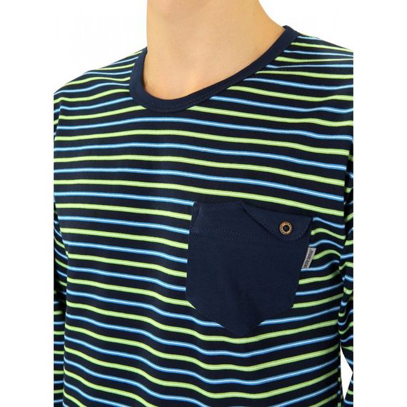 Bawełniana piżama męska z długim rękawem 02 Sesto Senso - K67L