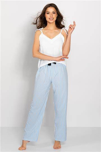 Piżama damska Erica Momenti Per Me white-baby blue 