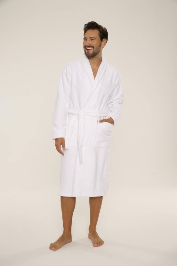 Szlafrok męski 735 Manuele Forex - biały