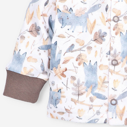 Kaftanik niemowlęcy z bawełny organicznej Skarby Jesieni Nini druk