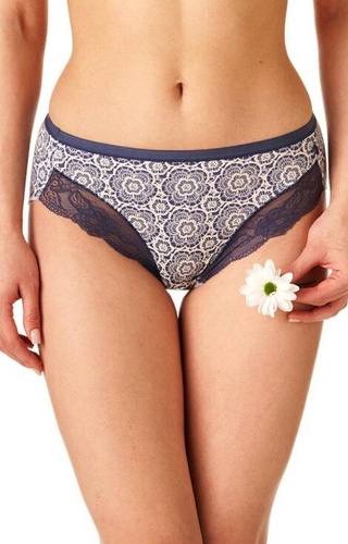 Figi damskie 2-pak LPC 734 A'2 Key ecru-granatowy