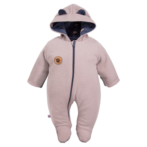 Pajac z kapturem Run & Fun Eevi - beżowy