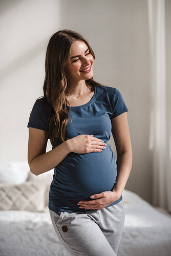 Bluzka ciążowa Belly Milk&Love niebieski