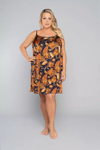 Koszula damska, wąskie ramiączko Monstera Italia Fashion - druk 