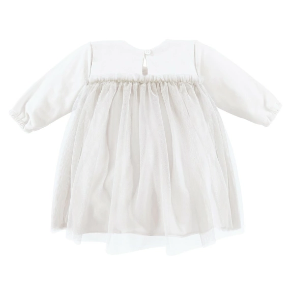 Sukienka tiul z długim rękawem Ceremony Eevi - ecru