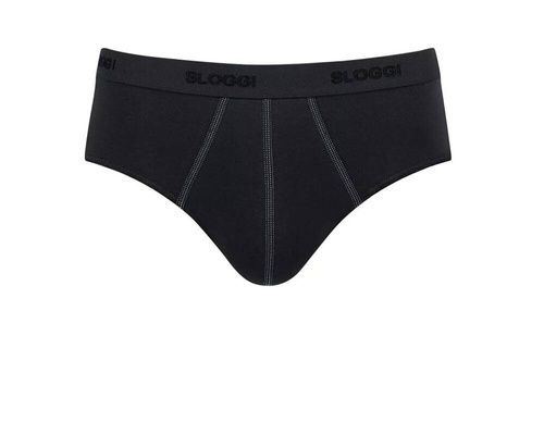 Slipy męskie 2-pak 24/7 Midi 2P Sloggi - czarny