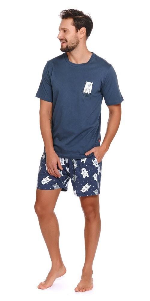 PMB.4222 Piżama Męska Doctor Nap - deep blue