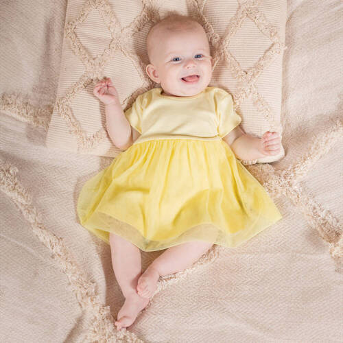 Sukienko-body 141271 Nicol - żółty