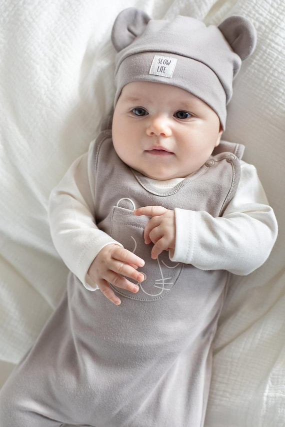 Czapka niemowlęca "Slow Life" Pinokio - beż