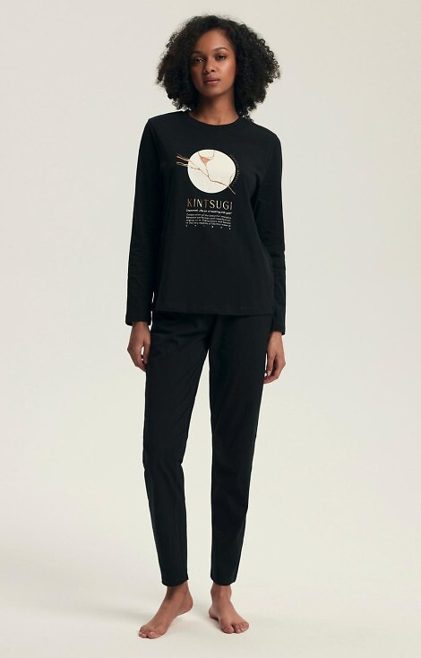 Bawełniana piżama damska Henderson Dairoku 43727 – koszulka i spodnie