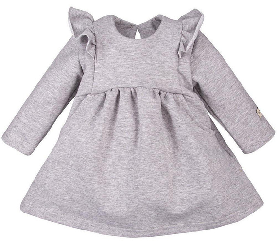 Sukienka z kieszonkami "Simply Comfy" Ewa Klucze- szary melanż