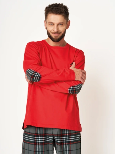 Piżama Męska MNS 400 Key -czerwony