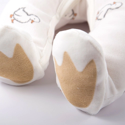 Zestaw welurowy śpioch i kaftan Little Ducks Eevi- ecru