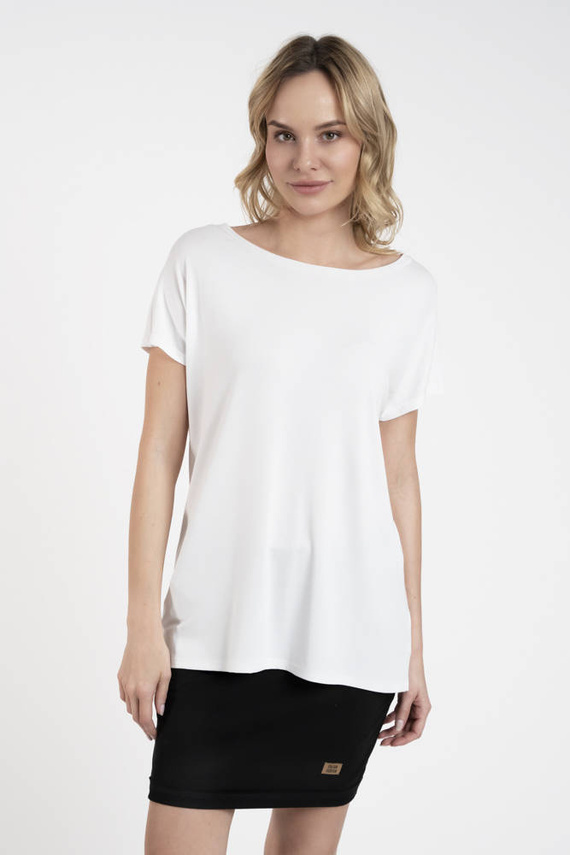 Bluzka z krótkim rękawem Ksenia Italian Fashion - biały
