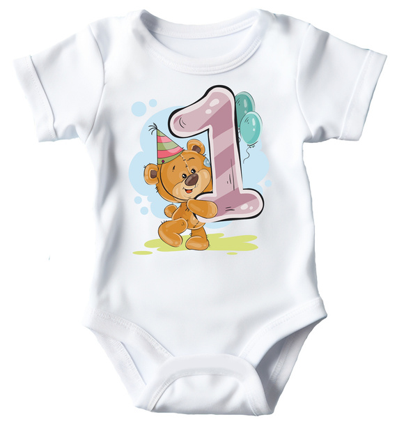 Body krótki rękaw "ROCZEK Misio" Moocha biały