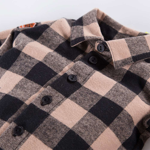 Body dla chłopca z kołnierzykiem Jump Eevi - czarny/beżowy