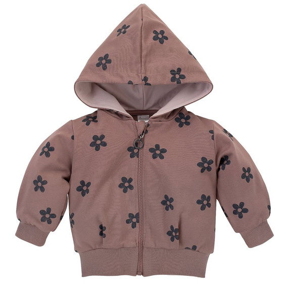 Bluza z kapturem Happiness Pinokio - ciemny róż/druk