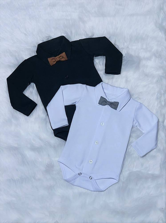 Body z długim rękawem Miłosz Bambarillo biały