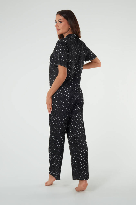 Piżama Damska krótki rękaw, długie spodnie Ria Italian Fashion - druk