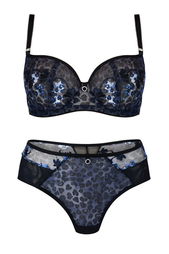 Biustonosz balkonetka 19086 Blue Panther Mediolano czarny