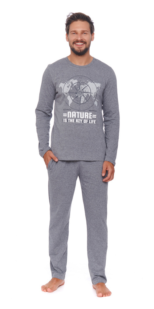 PMB.4517 Piżama Męska Doctor Nap - dark grey