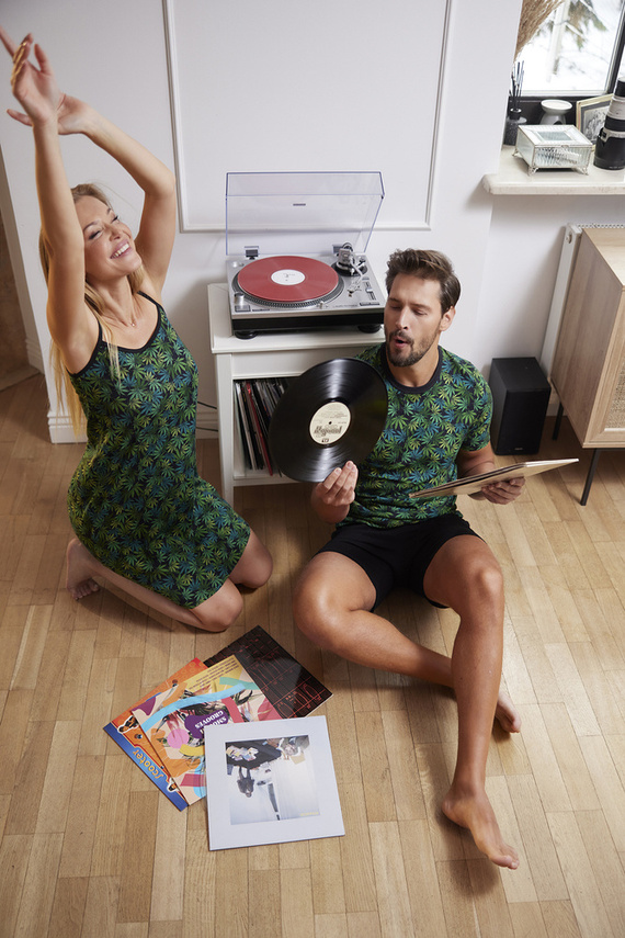 Koszula nocna z wąskim ramiączkiem Chill Italian Fashion - druk