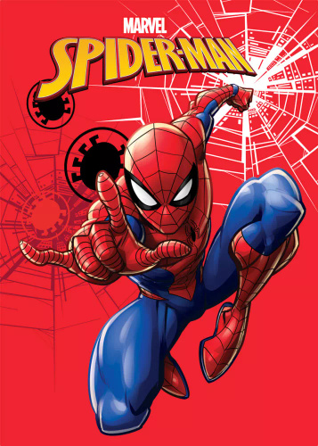 Spider-Man Faro – koc polarowy czerwony, 220 g/m², licencjonowany produkt Marvel