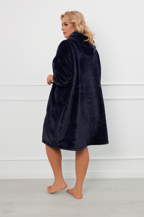 Kocobluza z kapturem unisex Forio Italian Fashion - granatowy