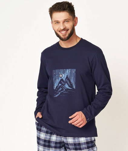 Piżama Męska MNS 412 Key - granatowy