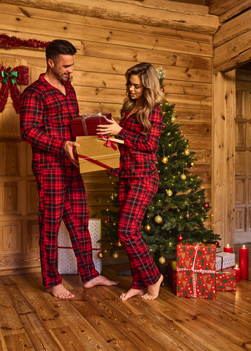 Piżama męska rozpinana 905/277 Cornette czerwony