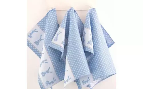 Komplet ścierek kuchennych  8525/11 w drewnianym pudełku Zwoltex niebieski