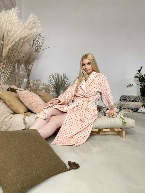 Długi Szlafrok damski 548 Melanie Forex - łosoś