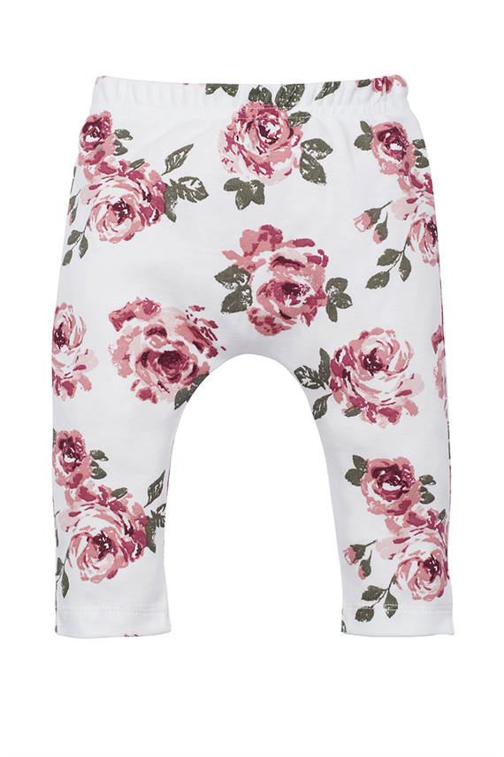 Spodnie niemowlęce "ROSES" Makoma druk 