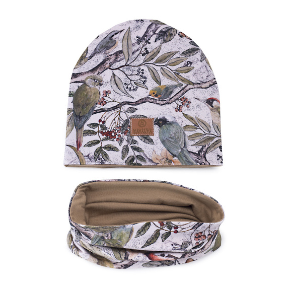 Ornithology czapka dziecięca+ komin - Makaszka