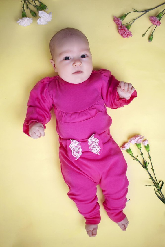 Body z długim rękawem 251F Jasmina Marija - fuksja